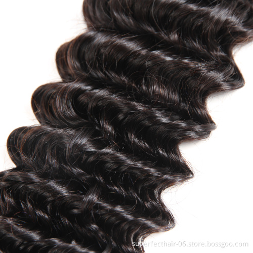 Factory Price Deep Wave Bundles Sample Indian Virgin Hair 100% Real Human Hair Bundles